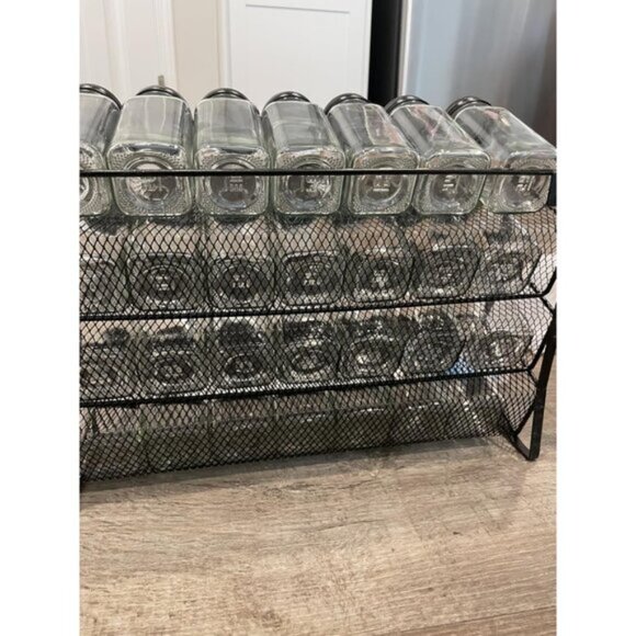 New Spice Rack Organizer for Cabinet, 28 Spice Jars with Lids, Labels & Funnel - Picture 11 of 12